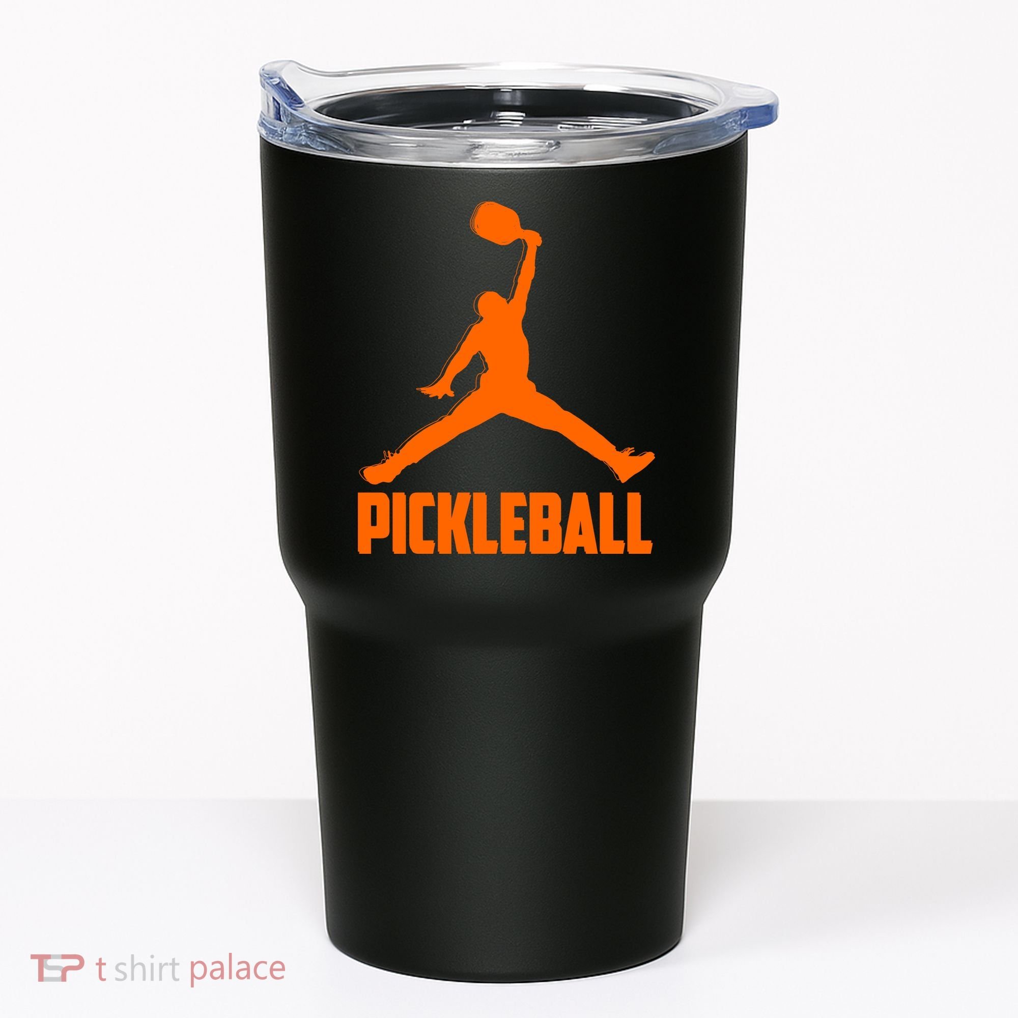 Orange Pickleball Sports Logo Tumbler