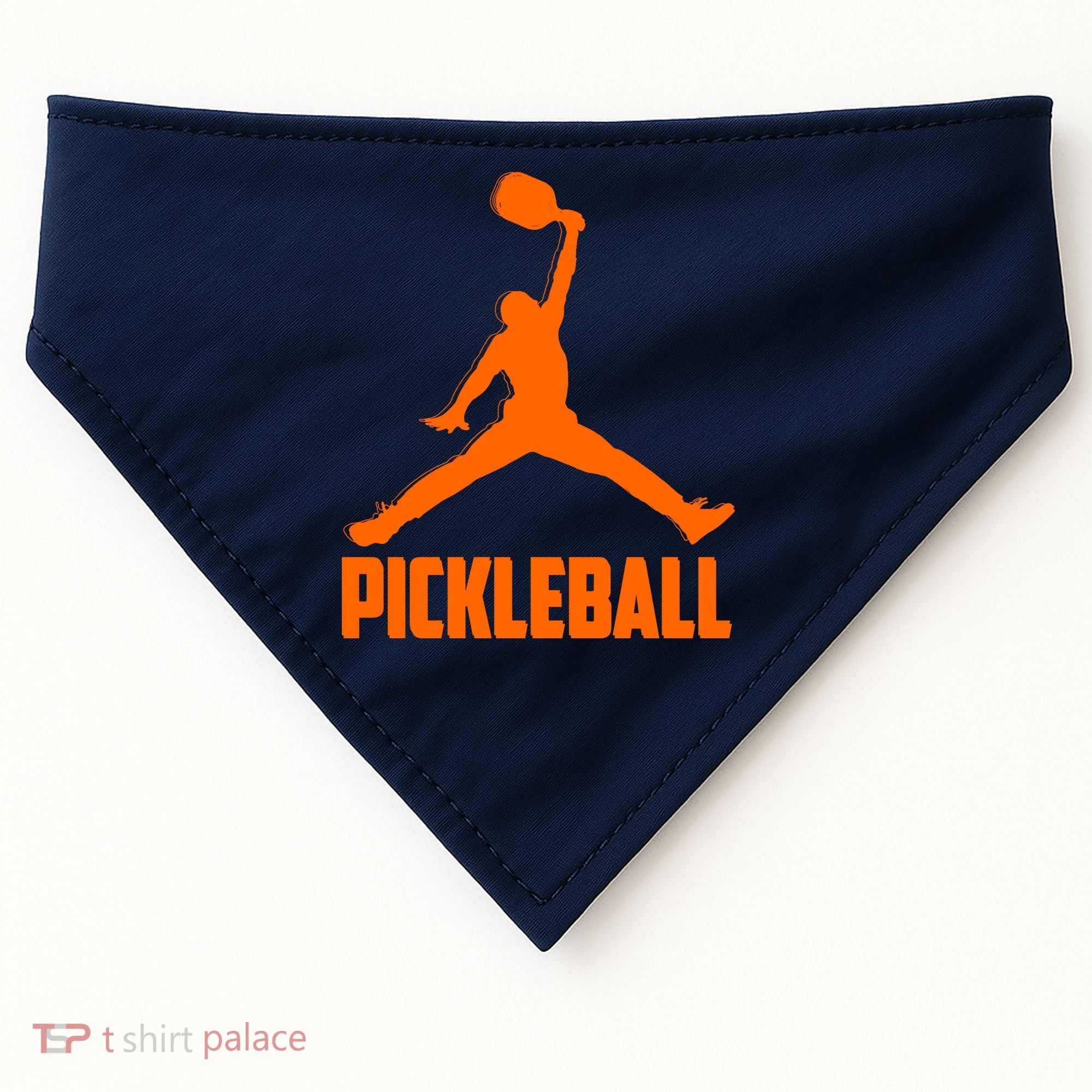 Orange Pickleball Sports Logo USA-Made Doggie Bandana