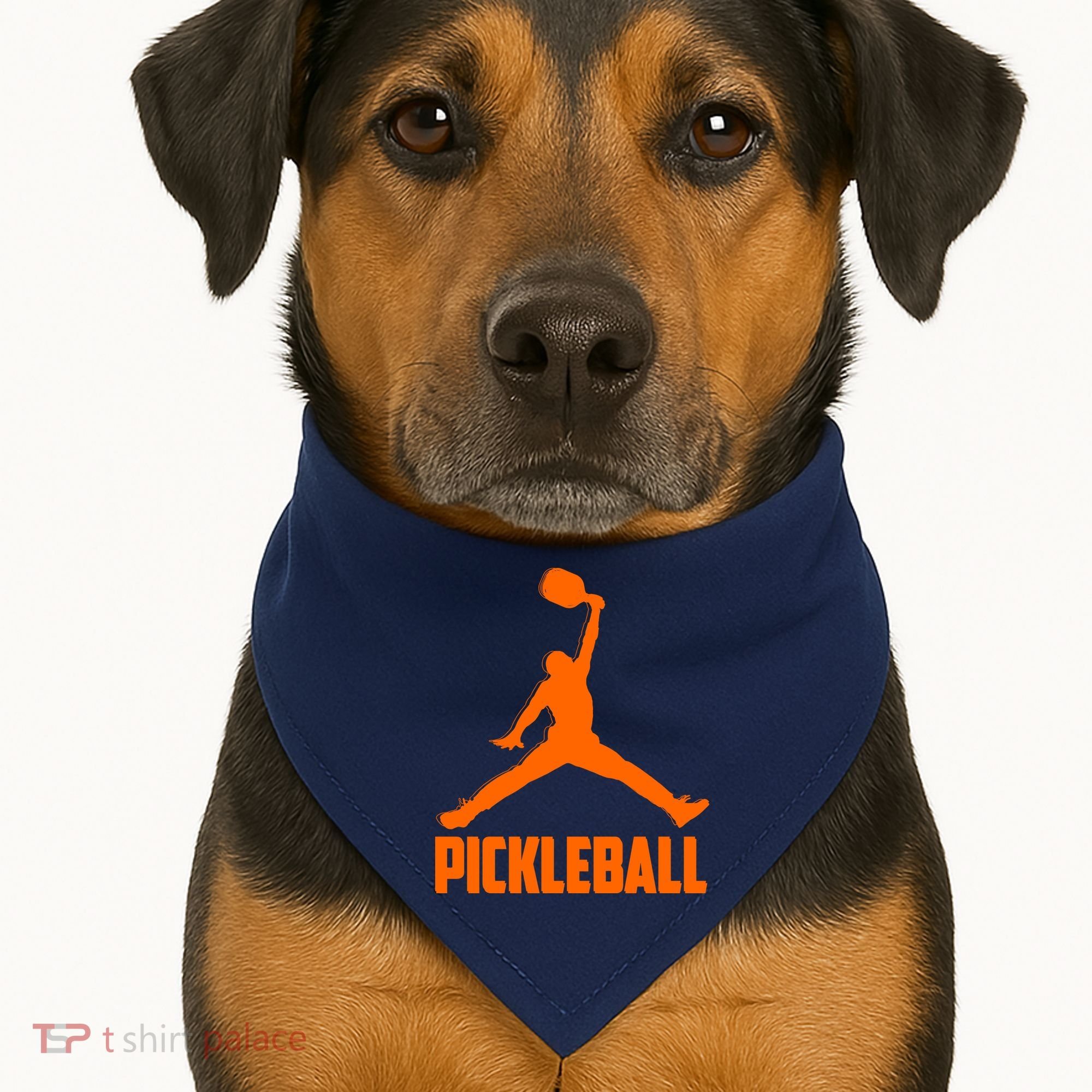 Orange Pickleball Sports Logo USA-Made Doggie Bandana