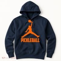 Orange Pickleball Sports Logo Hoodie thumb 0