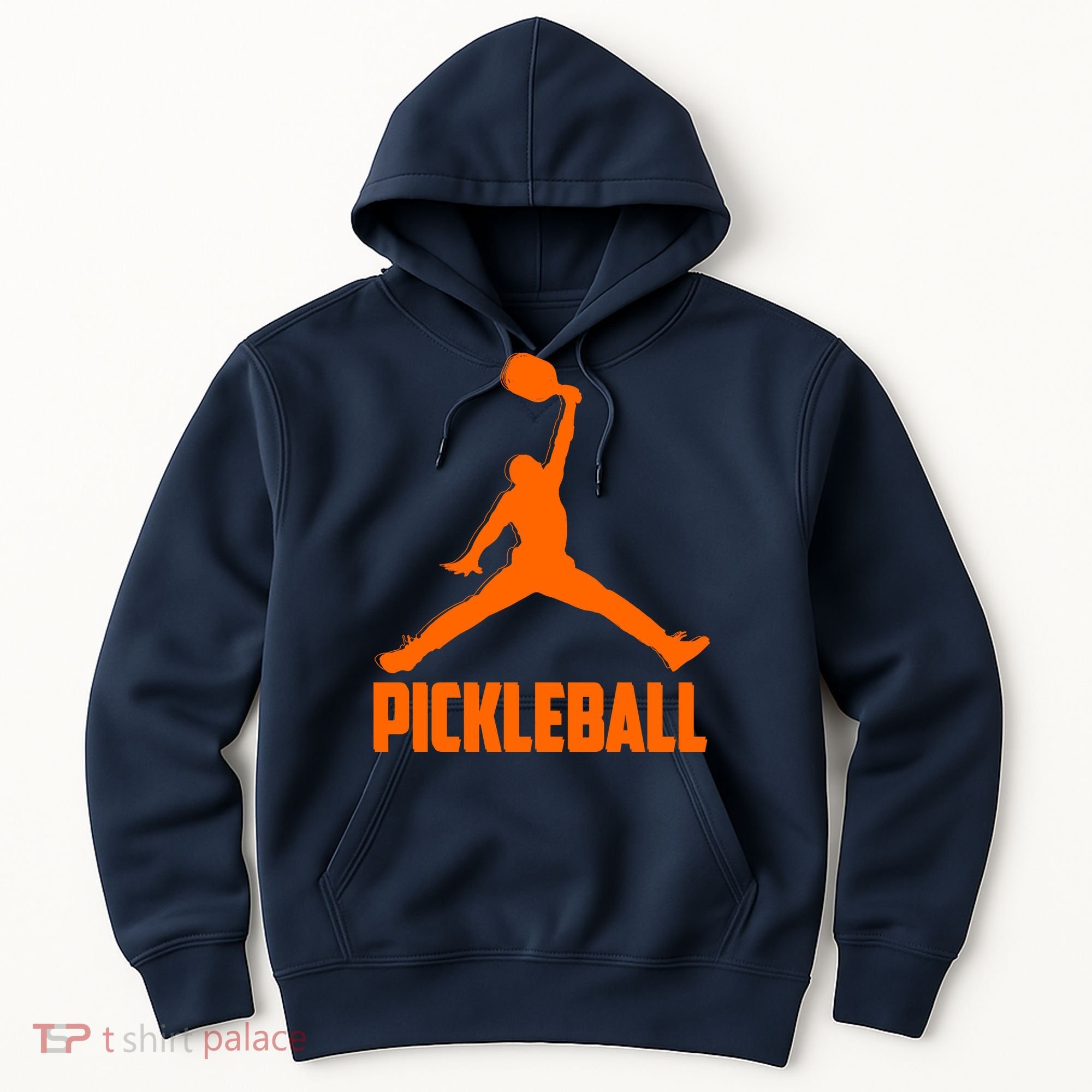 Orange Pickleball Sports Logo Hoodie