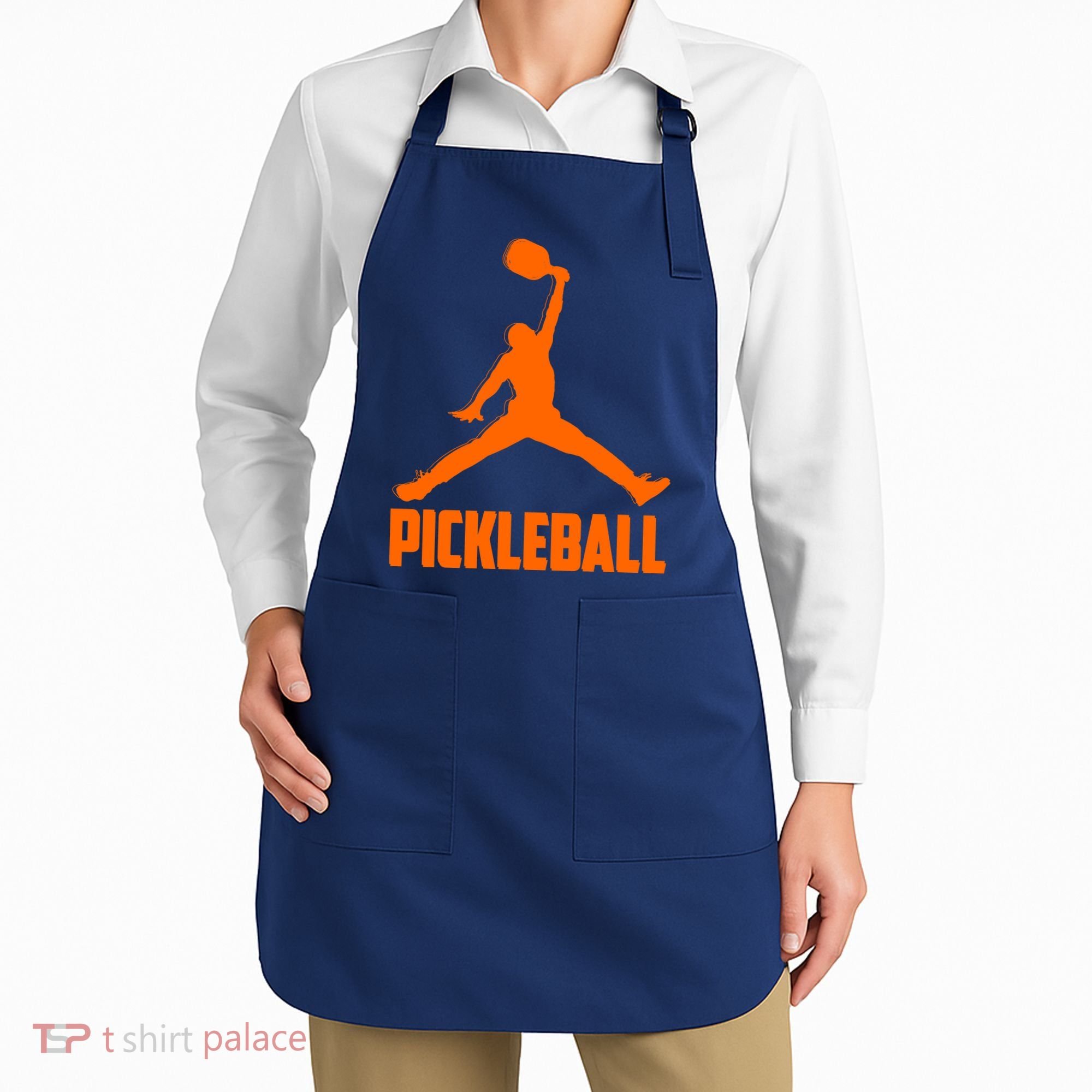 Orange Pickleball Sports Logo Apron