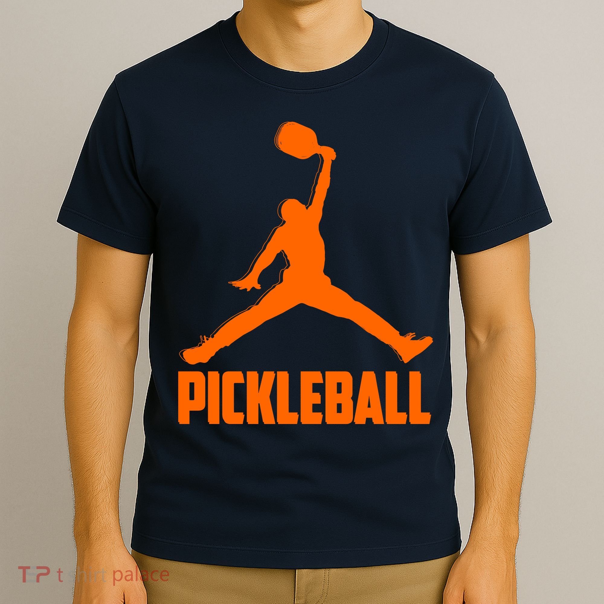 Orange Pickleball Sports Logo T-Shirt