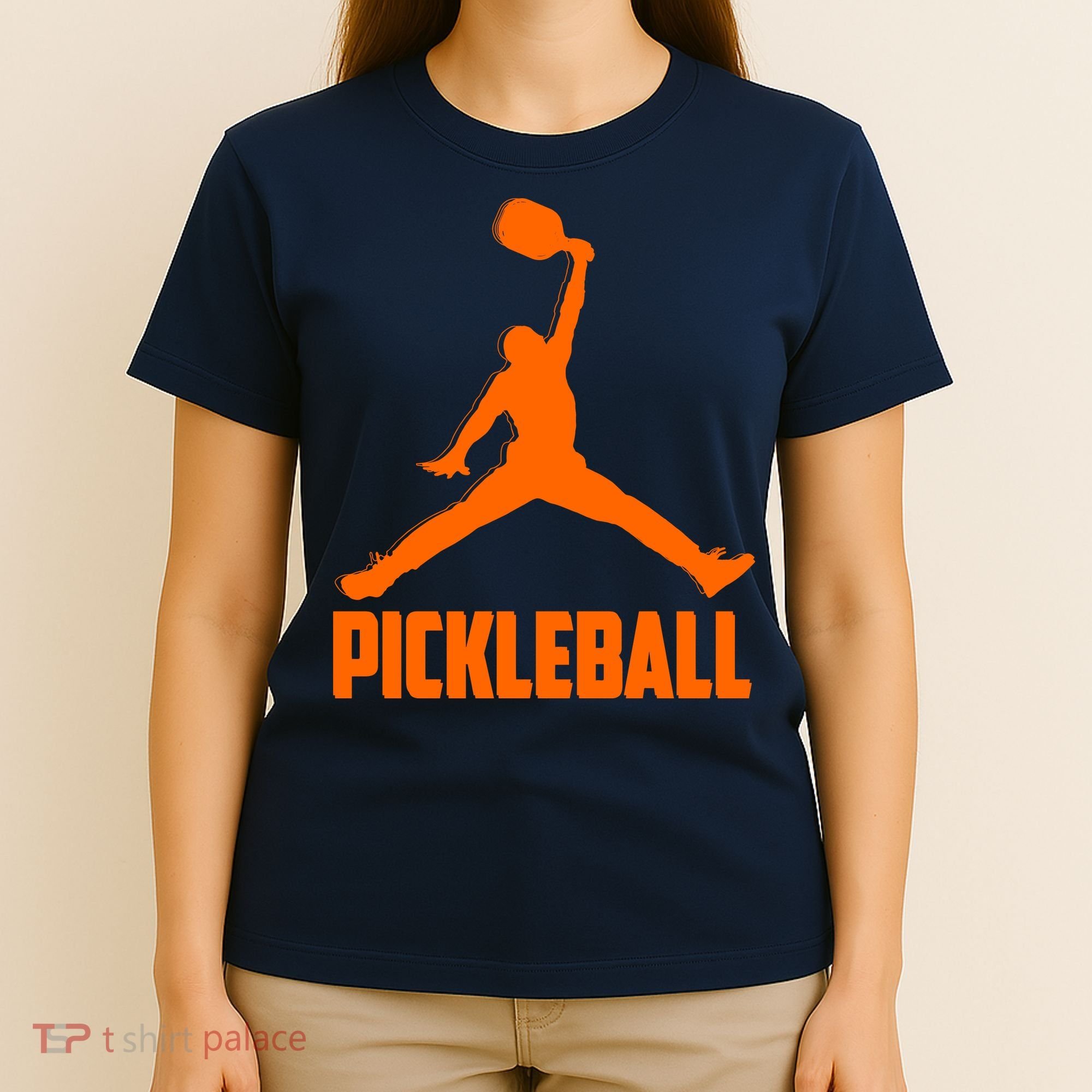 Orange Pickleball Sports Logo T-Shirt