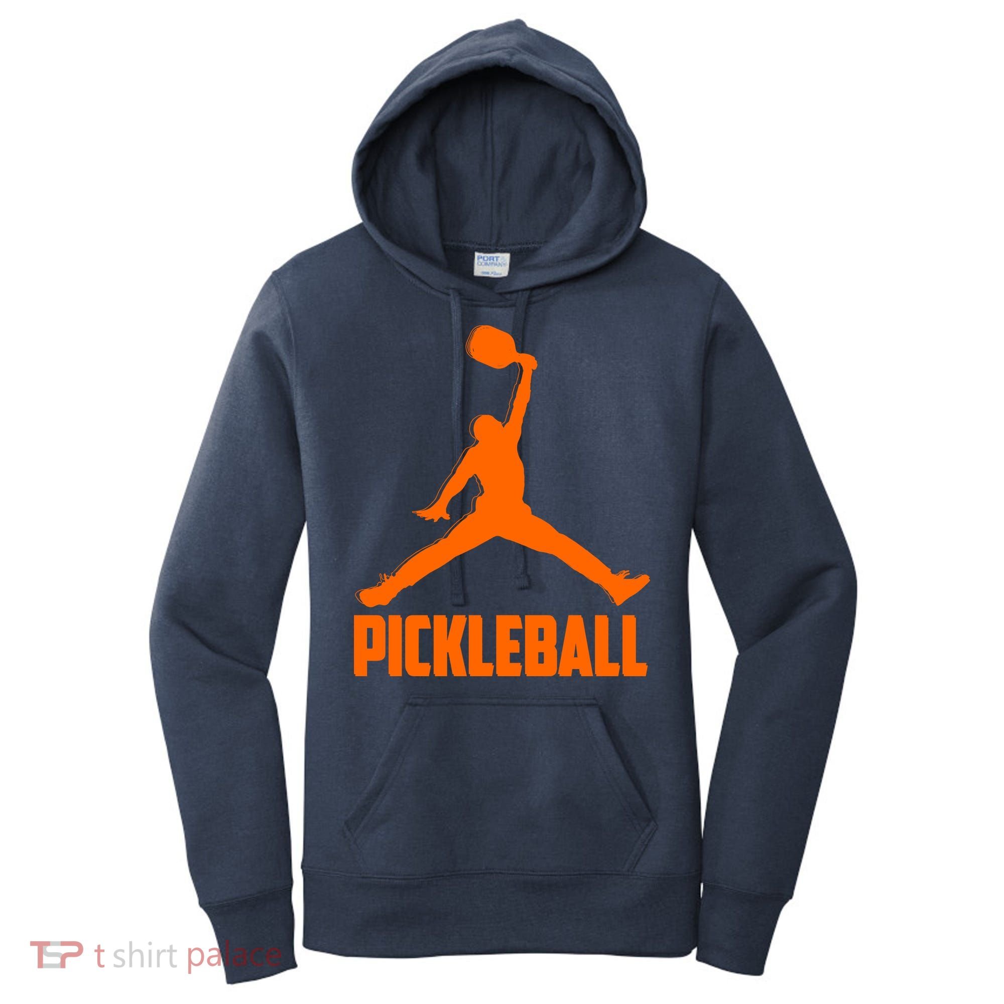 Orange Pickleball Sports Logo Women's Hoodie