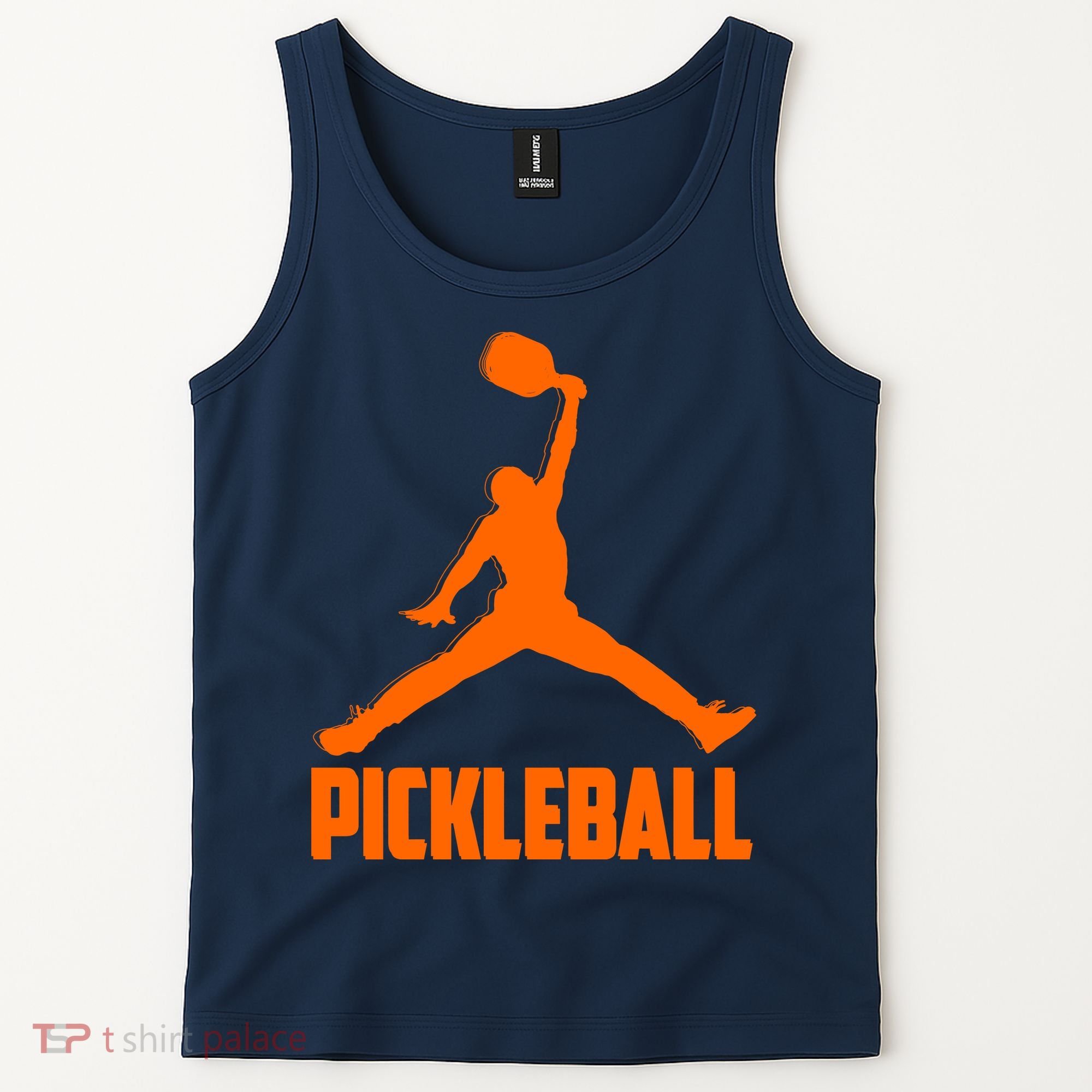 Orange Pickleball Sports Logo Tank Top