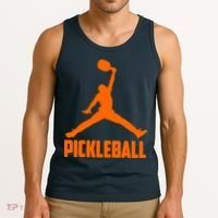 Orange Pickleball Sports Logo Tank Top thumb 3