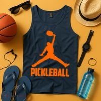Orange Pickleball Sports Logo Tank Top thumb 4