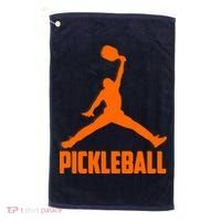 Orange Pickleball Sports Logo Golf Towel thumb 0
