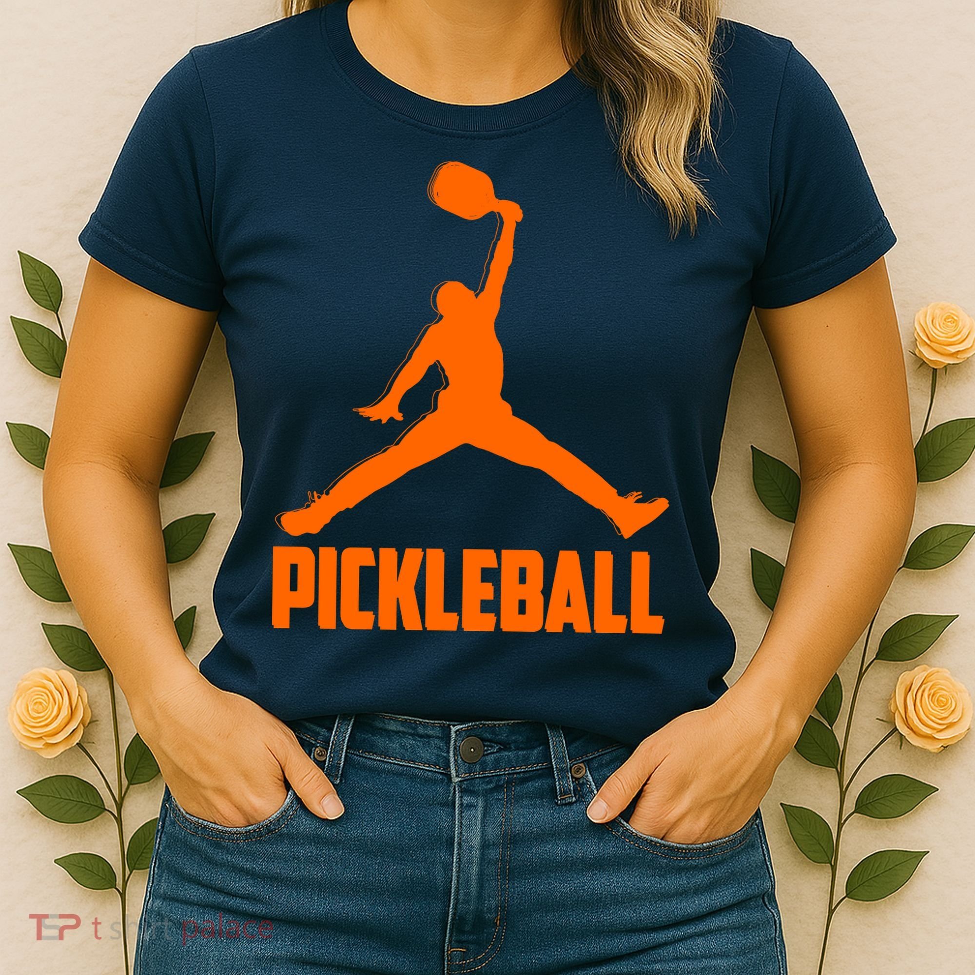 Orange Pickleball Sports Logo Women's T-Shirt