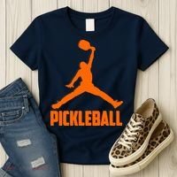 Orange Pickleball Sports Logo Women's T-Shirt thumb 3