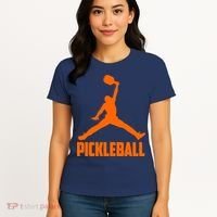 Orange Pickleball Sports Logo Women's T-Shirt thumb 4