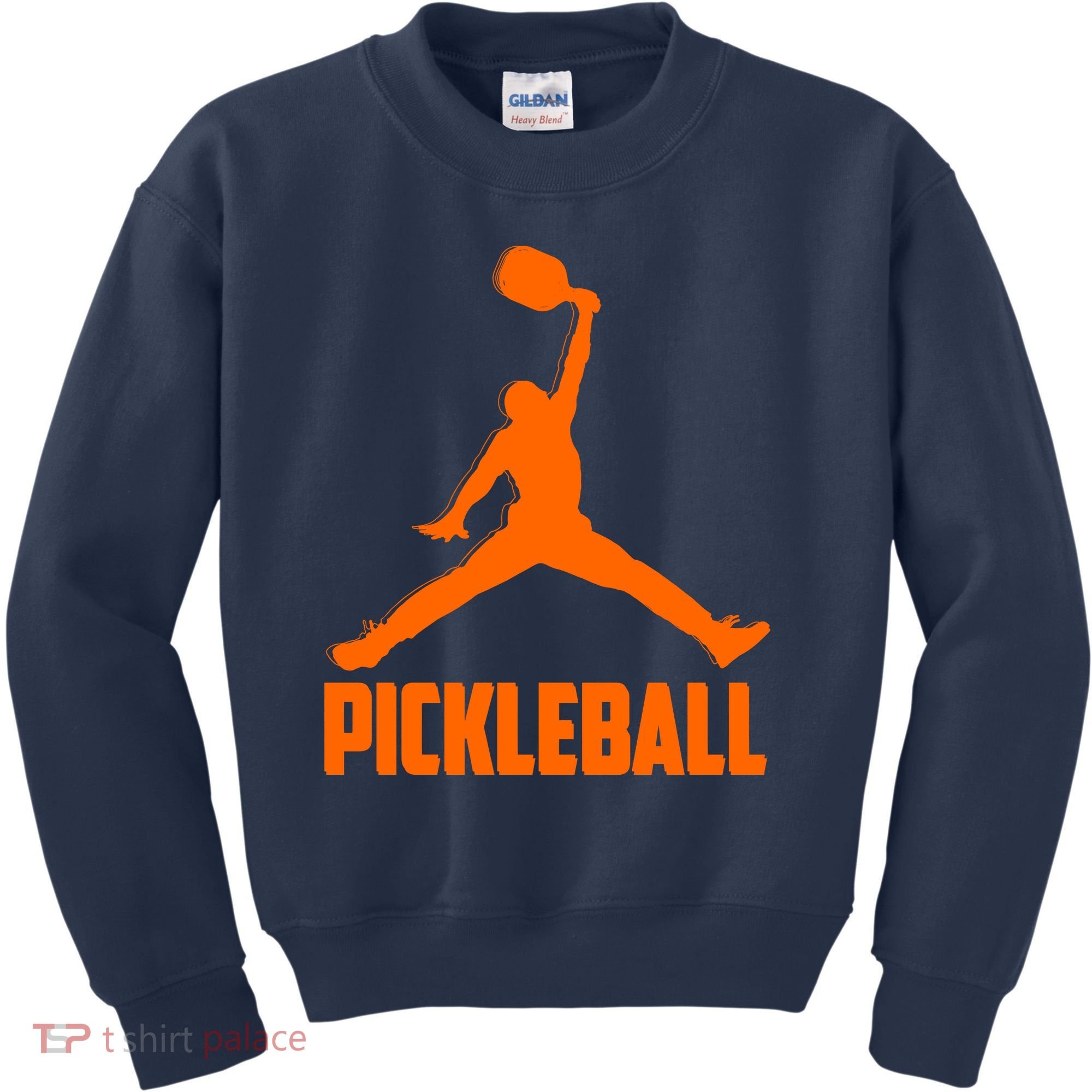 Orange Pickleball Sports Logo Kids Sweatshirt
