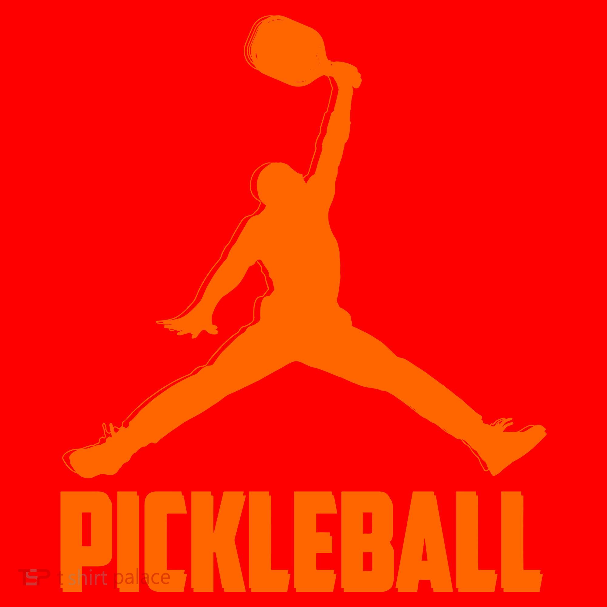 Orange Pickleball Sports Logo Santa Hat