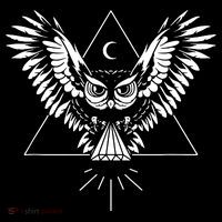 Owl Pyramid Secret Illuminati Owl Tattoo Style Baby Bodysuit thumb 2