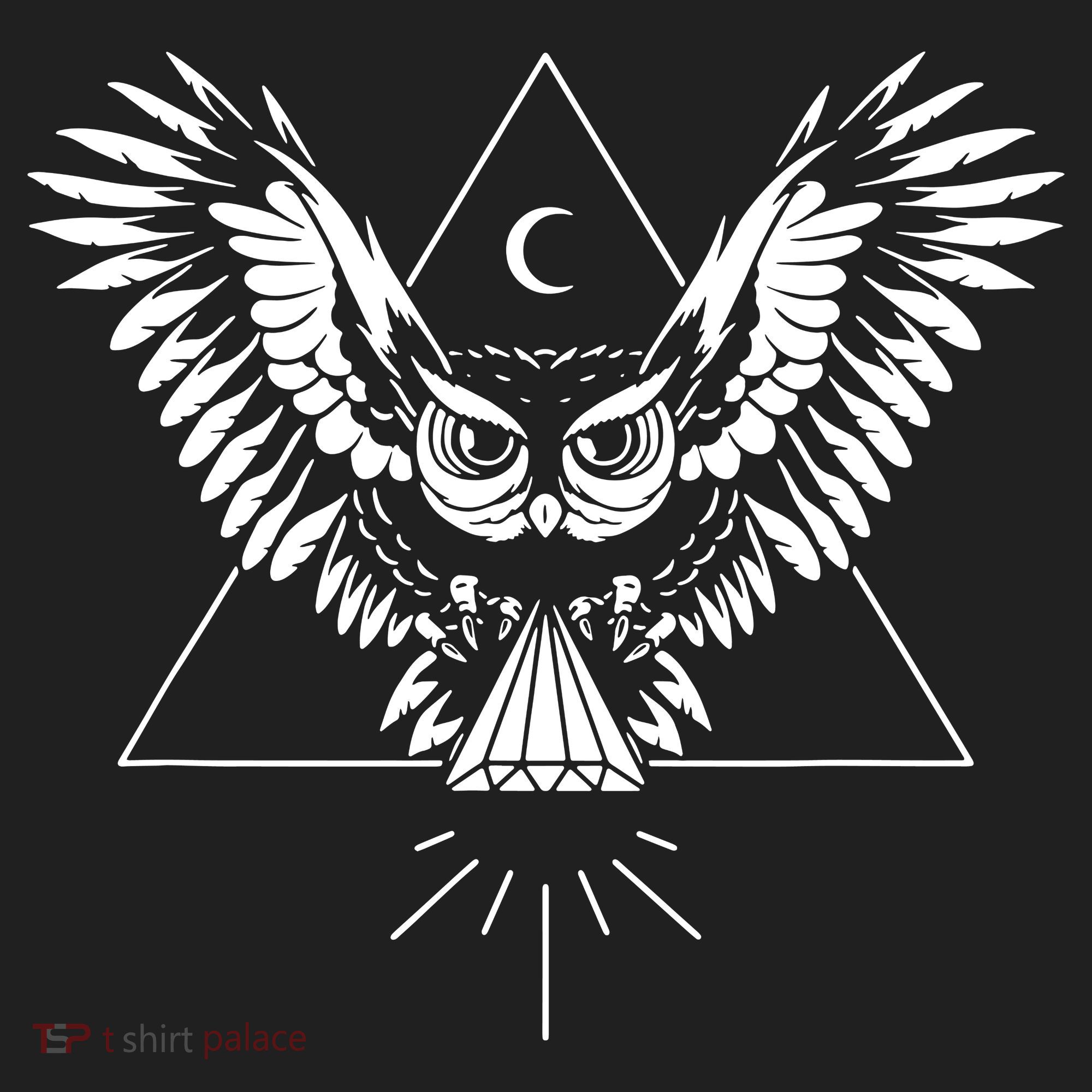 Owl Pyramid Secret Illuminati Owl Tattoo Style Golf Towel