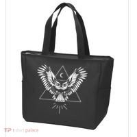 Owl Pyramid Secret Illuminati Owl Tattoo Style Tote Bag thumb 3