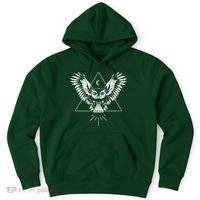 Owl Pyramid Secret Illuminati Owl Tattoo Style Hoodie thumb 0