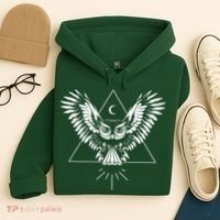 Owl Pyramid Secret Illuminati Owl Tattoo Style Hoodie thumb 4