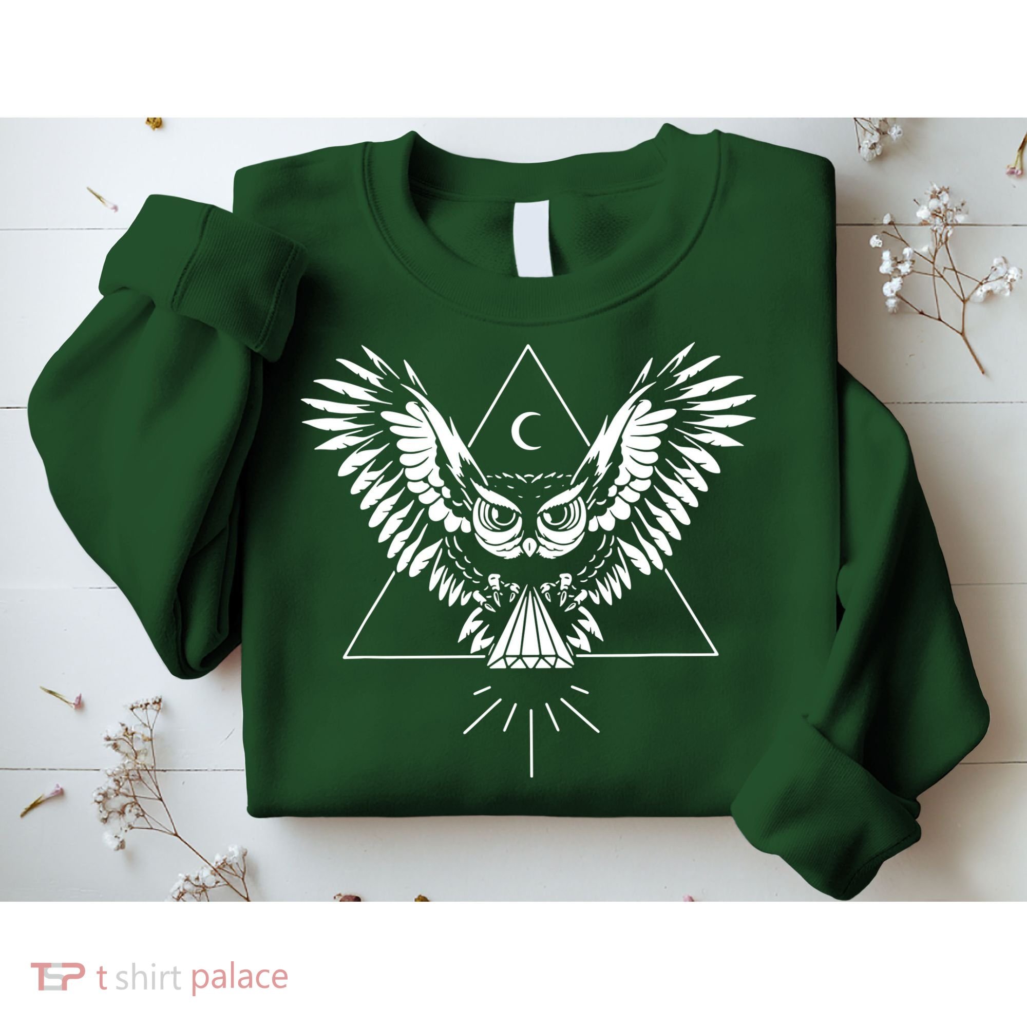 Owl Pyramid Secret Illuminati Owl Tattoo Style Sweatshirt