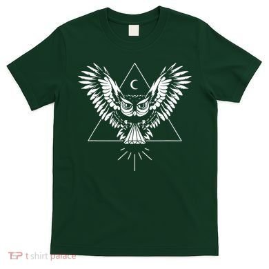 Owl Pyramid Secret Illuminati Owl Tattoo Style T-Shirt