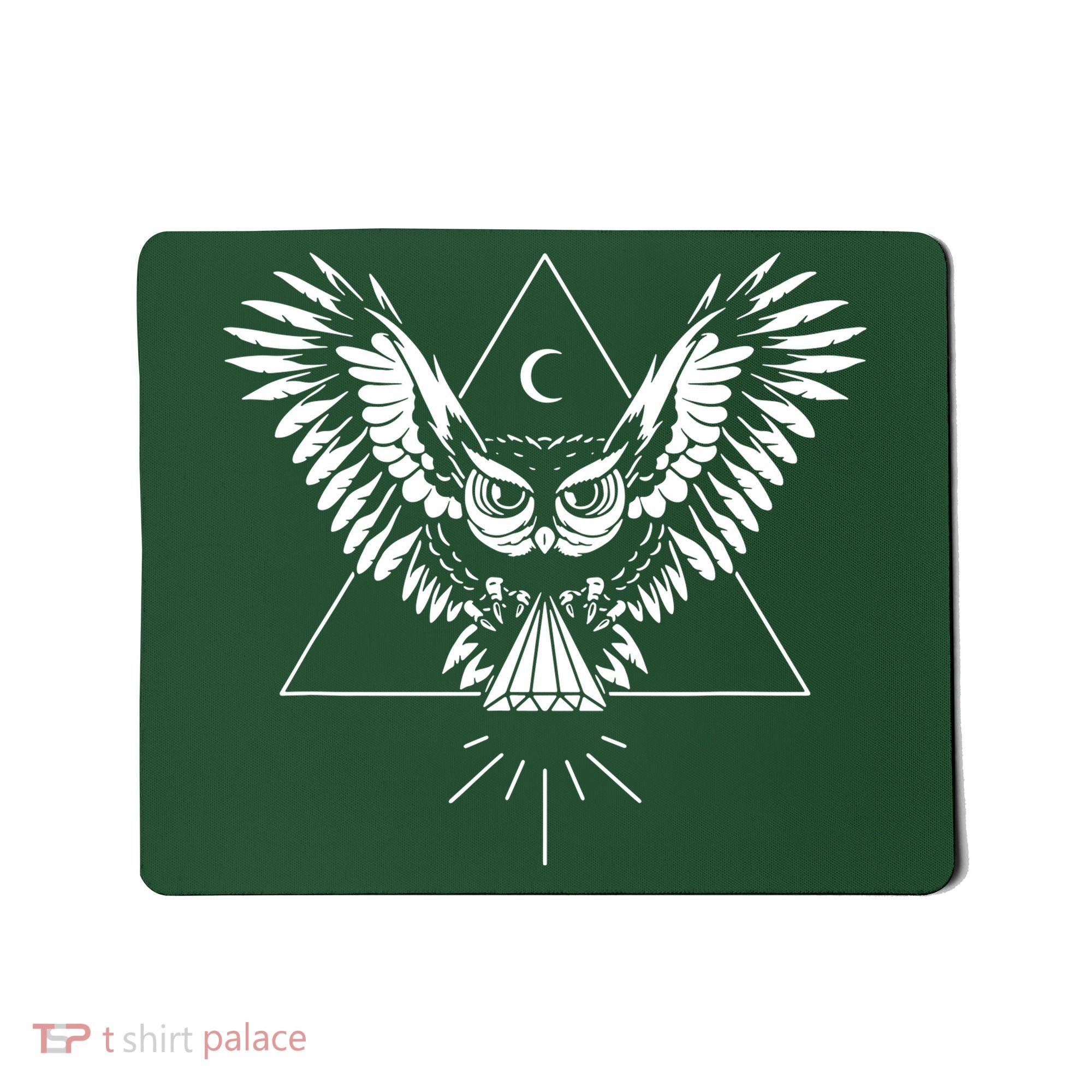 Owl Pyramid Secret Illuminati Owl Tattoo Style Mousepad