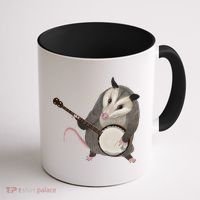 Opossum Playing The Banjo Gift Possum Gift Coffee Mug thumb 1