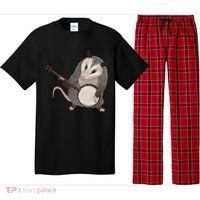 Opossum Playing The Banjo Gift Possum Gift Pajama Set thumb 0