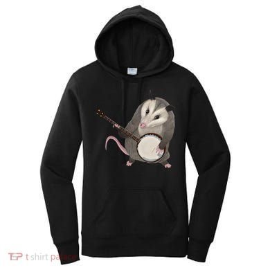 Opossum Playing The Banjo Gift Possum Gift Women's Hoodie