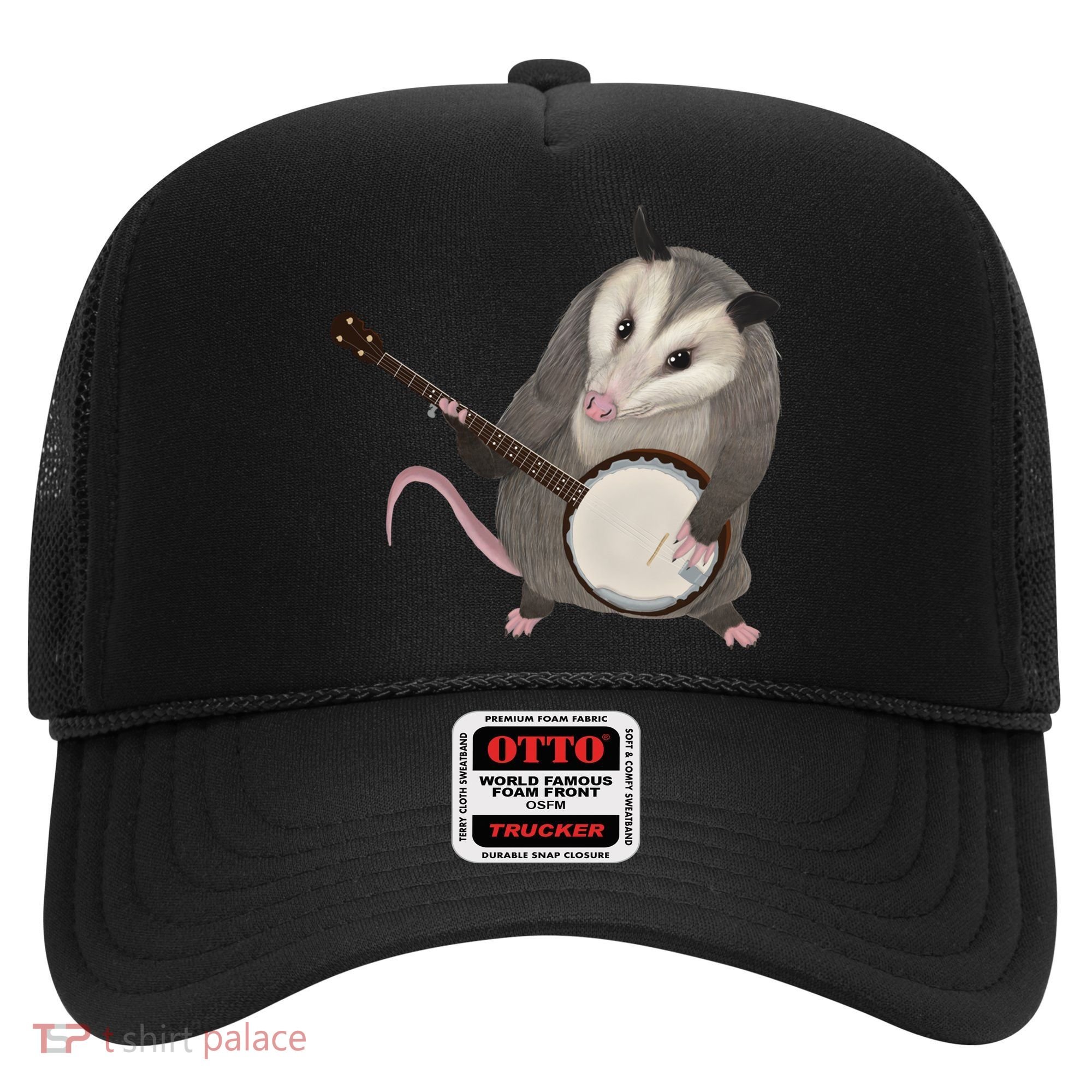 Opossum Playing The Banjo Gift Possum Gift Hat