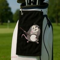 Opossum Playing The Banjo Gift Possum Gift Golf Towel thumb 2