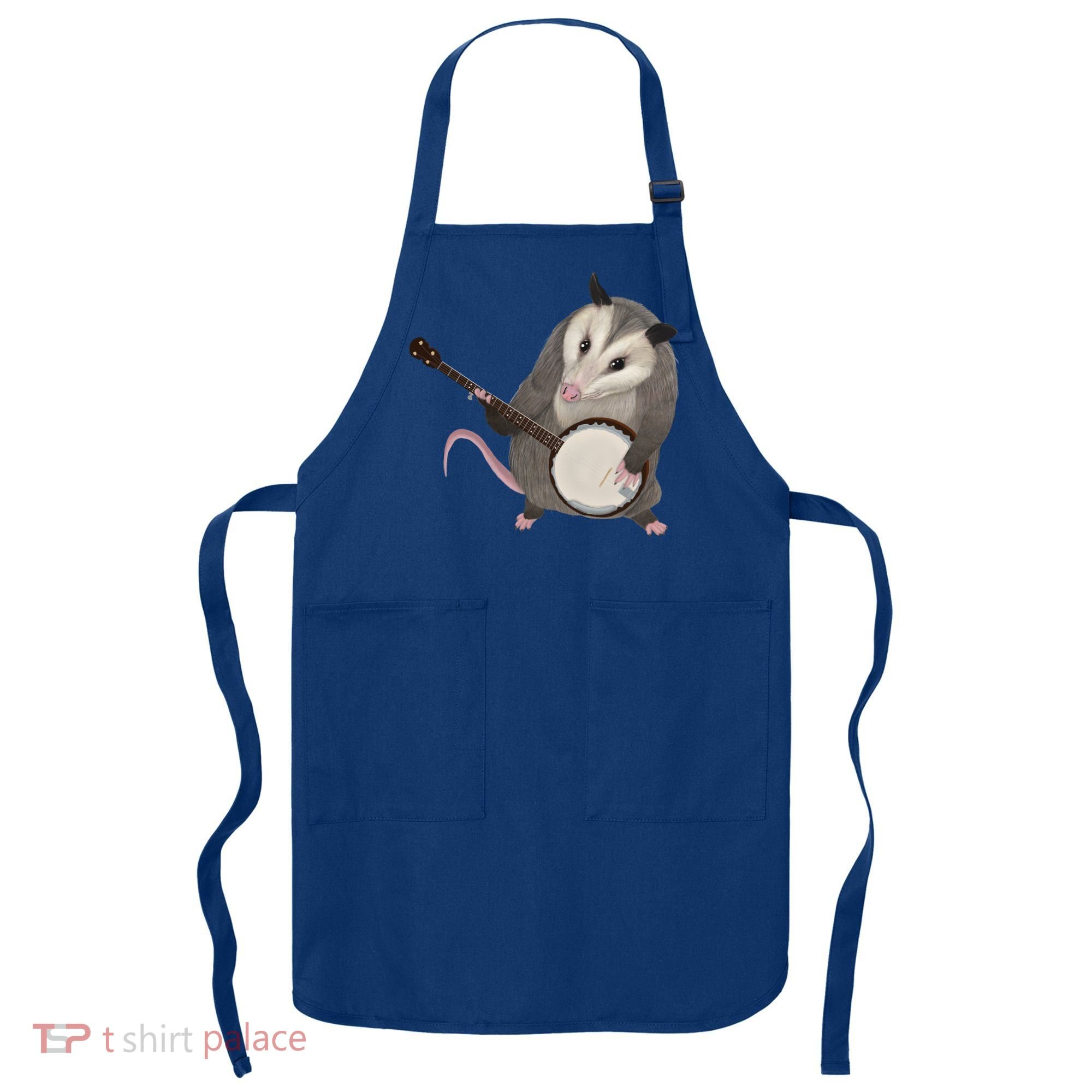 Opossum Playing The Banjo Gift Possum Gift Apron