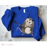 Opossum Playing The Banjo Gift Possum Gift Sweatshirt thumb 2