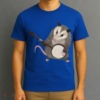 Opossum Playing The Banjo Gift Possum Gift T-Shirt thumb 3