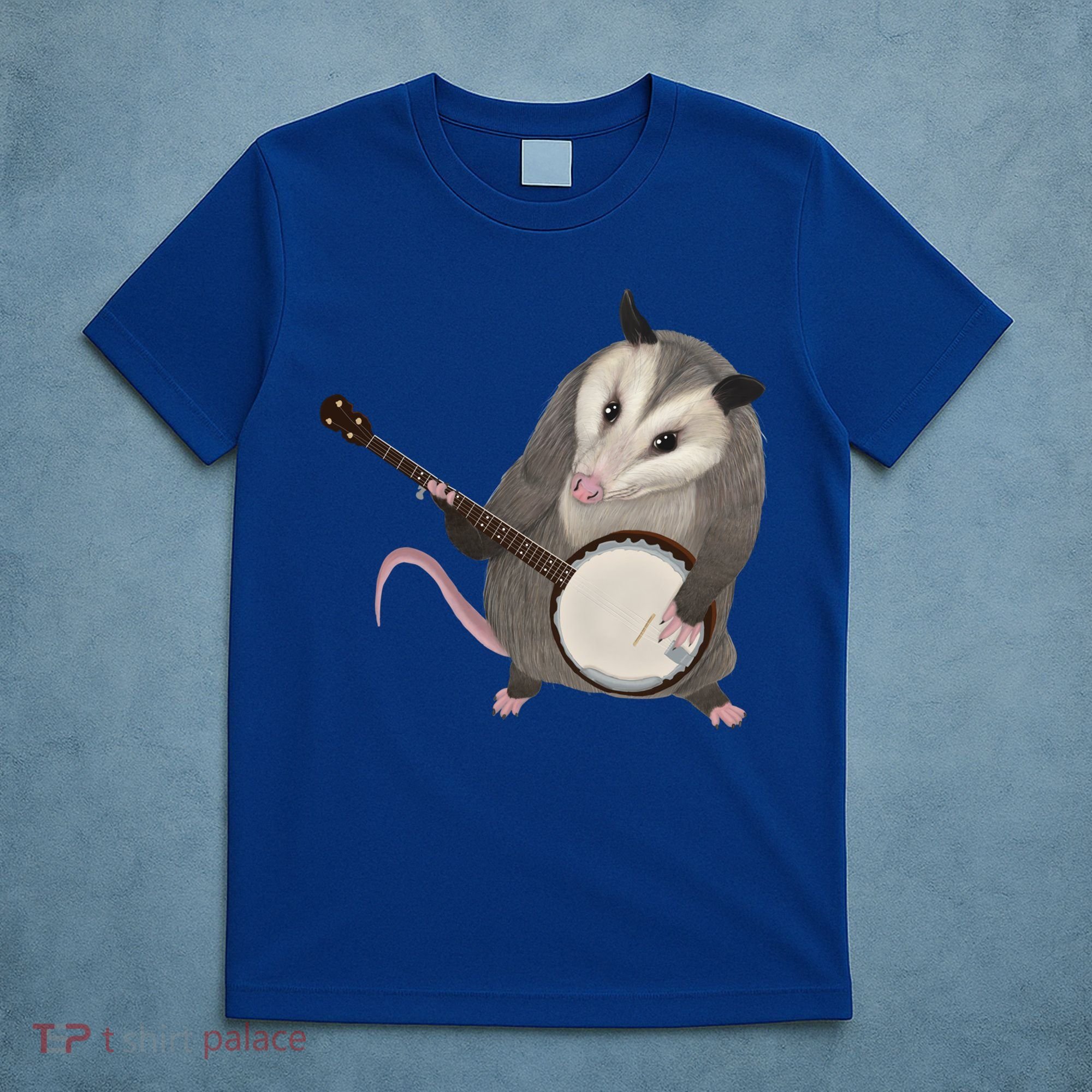 Opossum Playing The Banjo Gift Possum Gift T-Shirt
