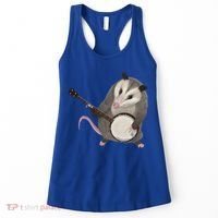 Opossum Playing The Banjo Gift Possum Gift Women's Tank Top thumb 0