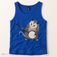 Opossum Playing The Banjo Gift Possum Gift Tank Top thumb 2