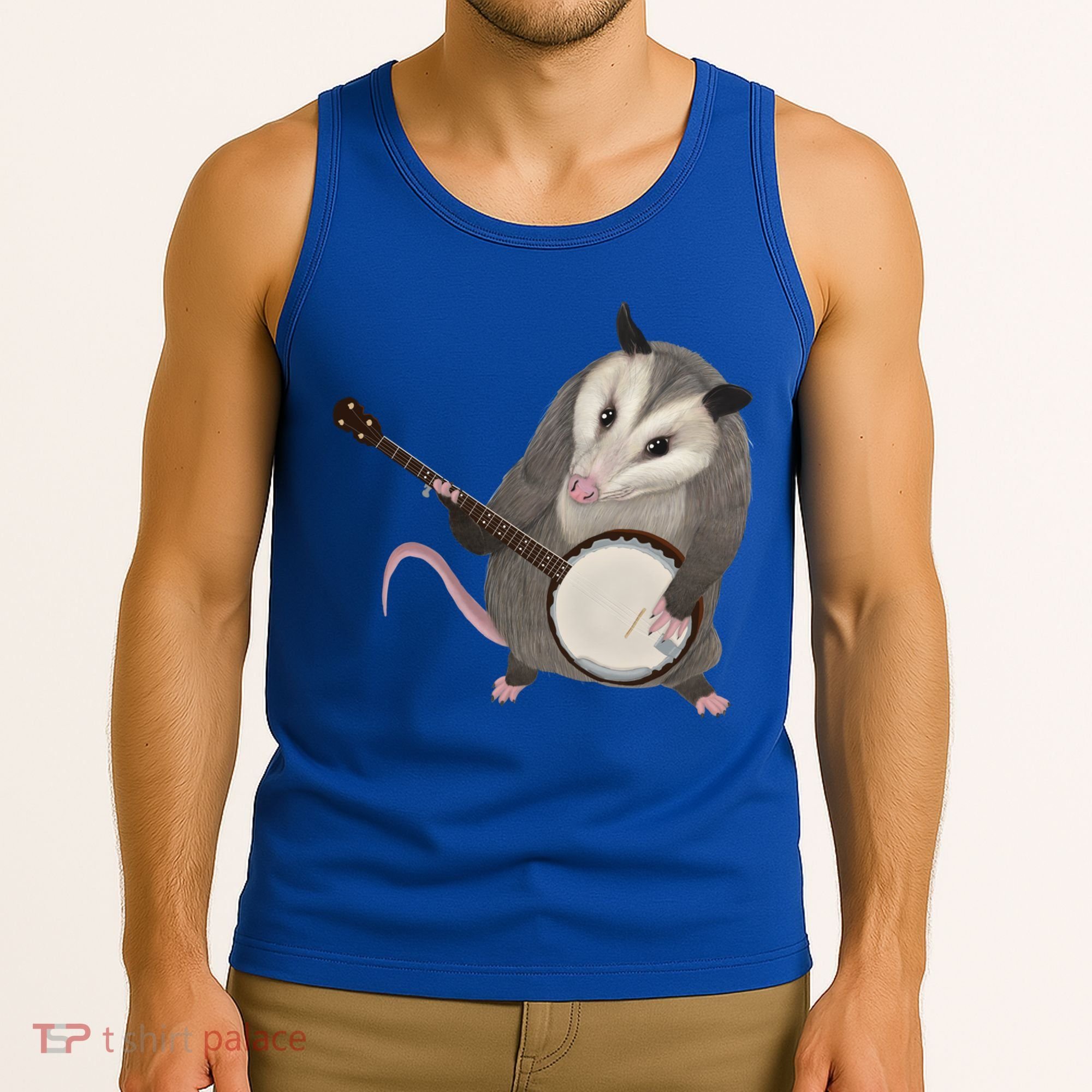 Opossum Playing The Banjo Gift Possum Gift Tank Top