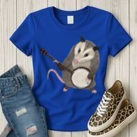 Opossum Playing The Banjo Gift Possum Gift Women's T-Shirt thumb 3