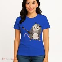 Opossum Playing The Banjo Gift Possum Gift Women's T-Shirt thumb 4