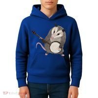 Opossum Playing The Banjo Gift Possum Gift Kids Hoodie thumb 4