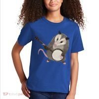 Opossum Playing The Banjo Gift Possum Gift Kids T-Shirt thumb 2