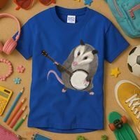 Opossum Playing The Banjo Gift Possum Gift Kids T-Shirt thumb 3
