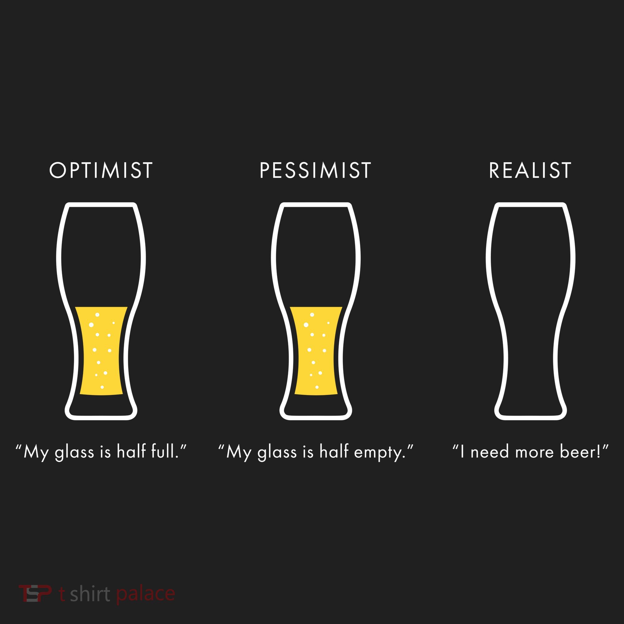 Optimist Pessimist Realist I Need A Beer Tumbler