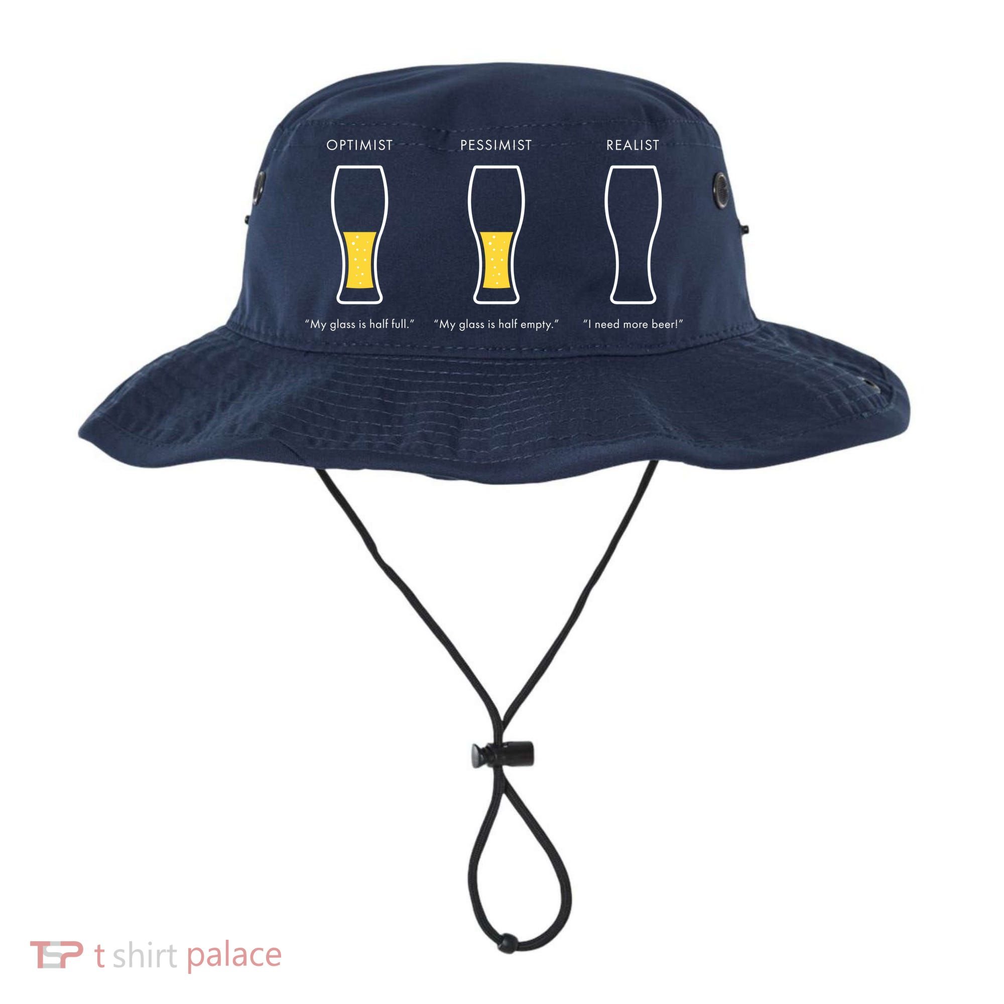 Optimist Pessimist Realist I Need A Beer Bucket Hat