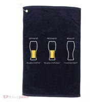 Optimist Pessimist Realist I Need A Beer Golf Towel thumb 0
