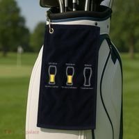 Optimist Pessimist Realist I Need A Beer Golf Towel thumb 2
