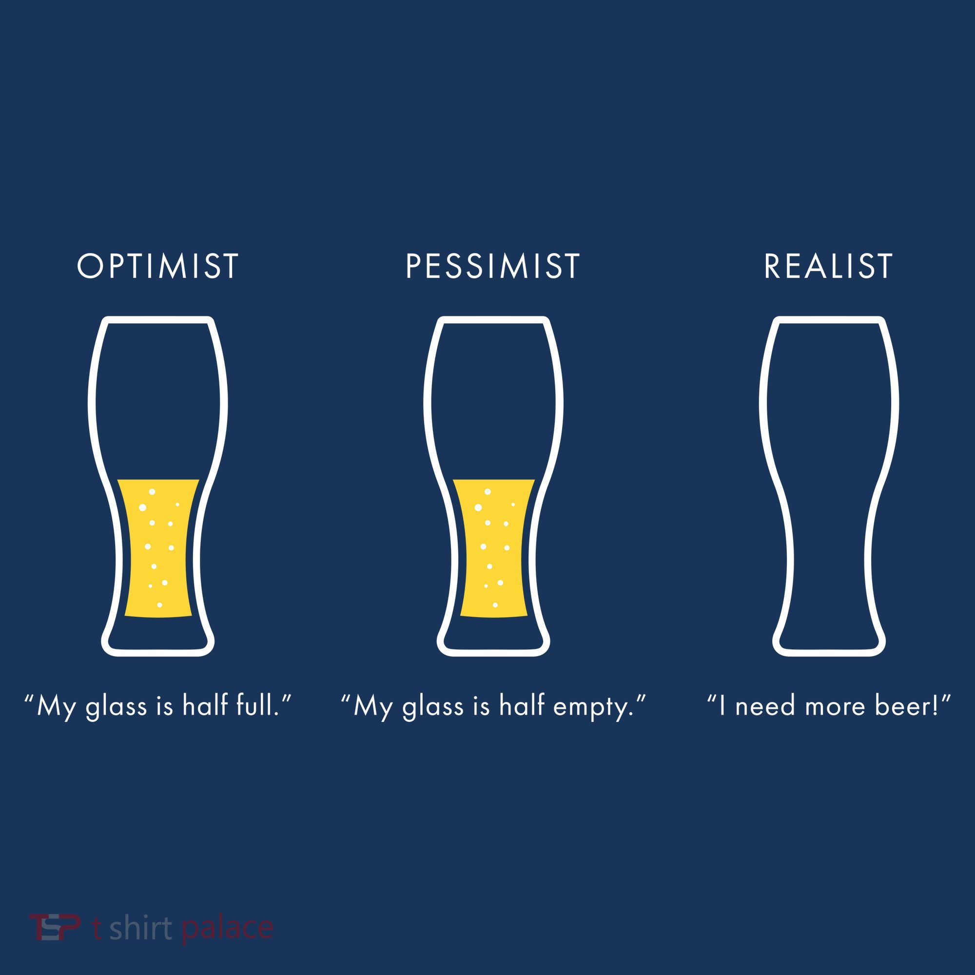 Optimist Pessimist Realist I Need A Beer Kids Hoodie