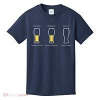 Optimist Pessimist Realist I Need A Beer Kids T-Shirt thumb 0