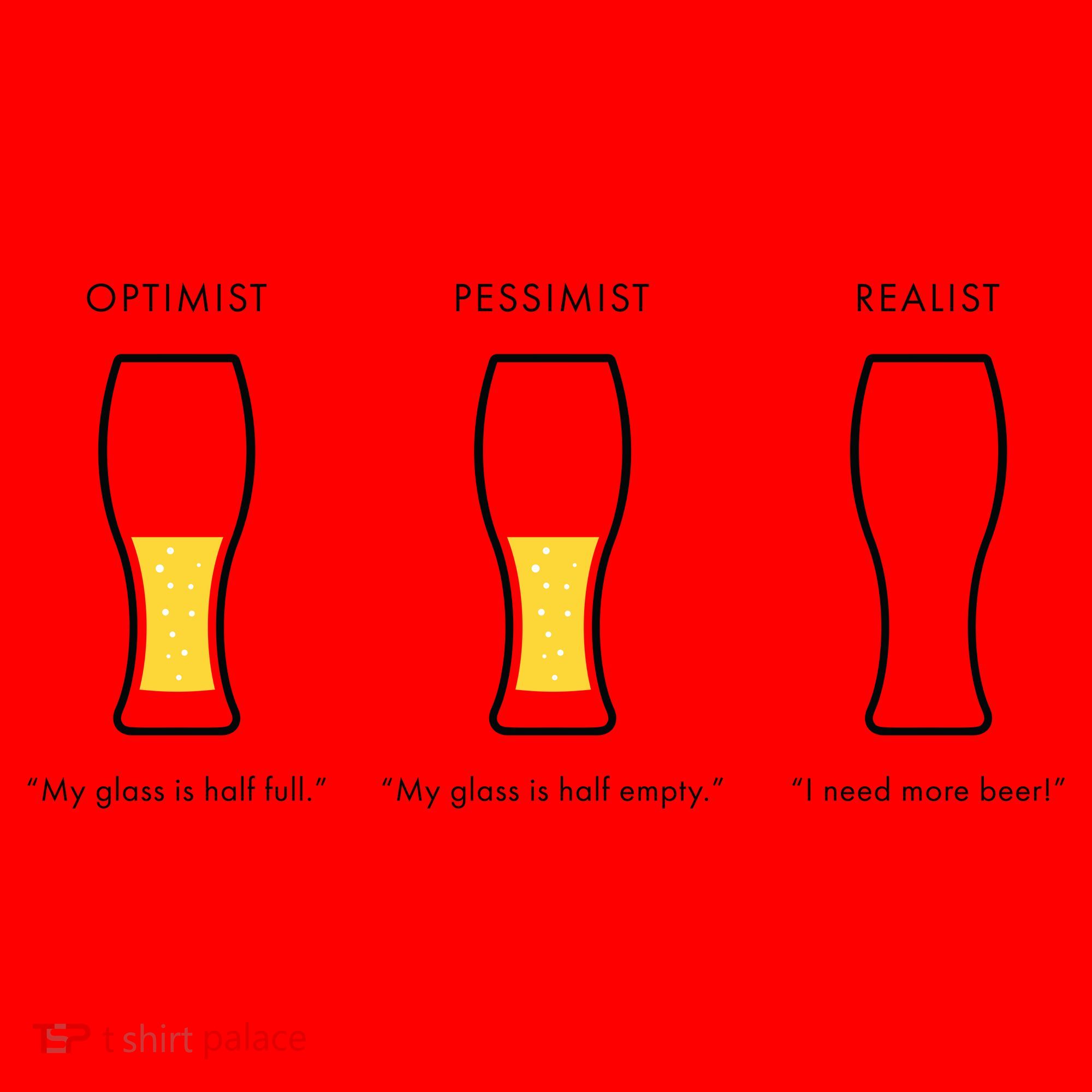 Optimist Pessimist Realist I Need A Beer Santa Hat